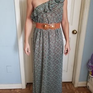 Forever 21 One shoulder long casual dress